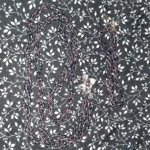 Seed bead necklace and bracelet